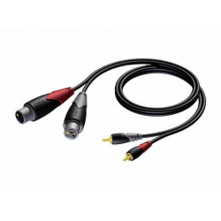 Кабель 2XLR-2RCA PROCAB CLA701/3 1.5 м черный