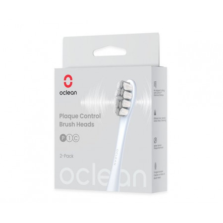 Набор сменных насадок Oclean Plaque Control-Brush Head (2-pk) (P1C9) серебристый
