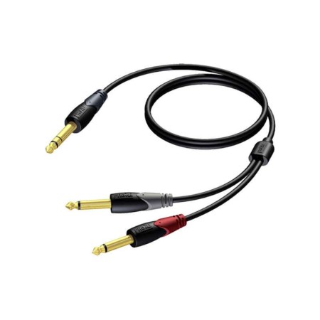 Кабель 6,3 мм Jack - 2 x Jack 6,3 мм PROCAB CLA721/1.5 1.5 м черный