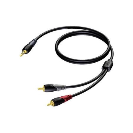 Кабель 3.5 mm jack - 2 x RCA PROCAB CLA711/5 5 м черный