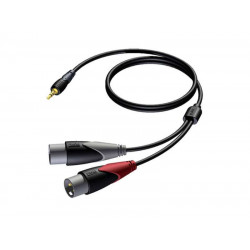 Кабель 3.5 mm jack - 2XLR PROCAB CLA712/1.5 1.5 м черный