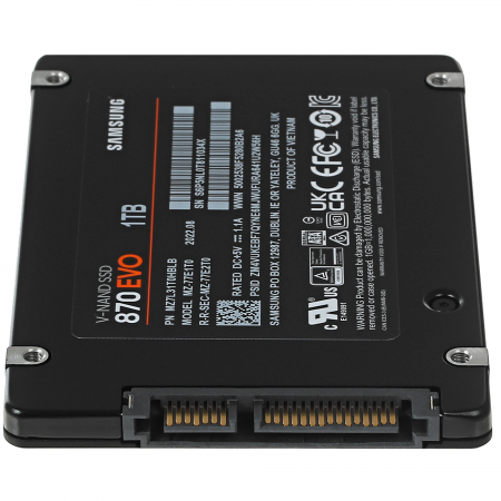 1 ТБ SSD диск Samsung 870 EVO (MZ-77E1T0BW) чёрный