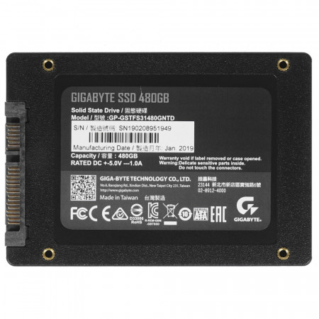 480 ГБ SSD диск GIGABYTE GP-GSTFS31480GNTD (GP-GSTFS31480GNTD) чёрный