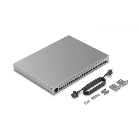 Коммутатор Ubiquiti USW-Enterprise-24-POE серебристый