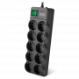Сетевой фильтр SVEN SF-10E-16 (SV-022150) 1,8 м черный