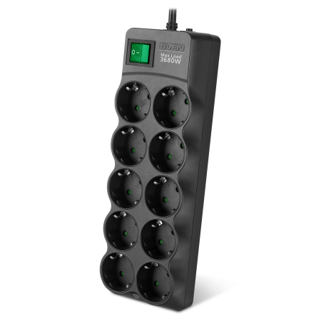 Сетевой фильтр SVEN SF-10E-16 (SV-022167) черный 3 м