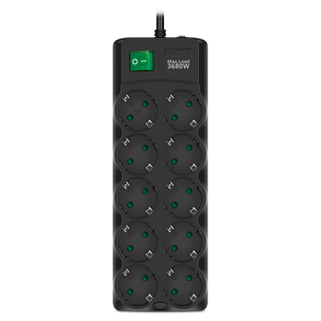 Сетевой фильтр SVEN SF-10E-16 (SV-022167) черный 3 м