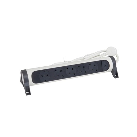 Сетевой фильтр Legrand 5x2К+З (694531) черно-белый 1.5 м