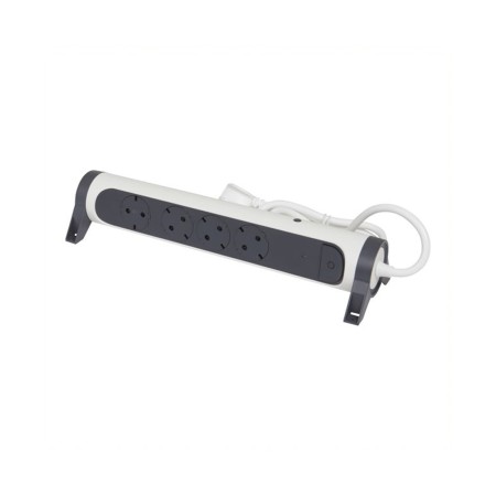 Сетевой фильтр Legrand 4x2К+З (694525) черно-белый 1,5м