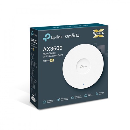 Точка доступа потолочная двухдиапазонная (EAP660 HD(EU)) AX3600 GbE TP-Link EAP660 HD