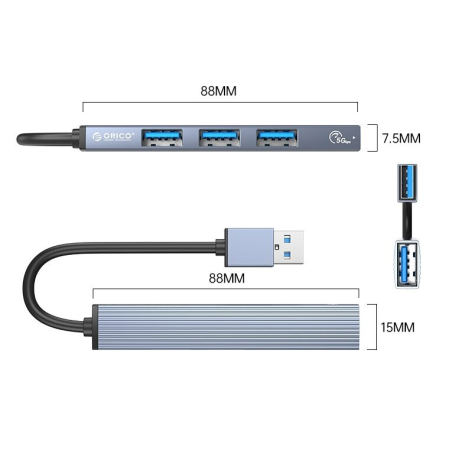 Док-станция ORICO AH-A13-GY-BP серый