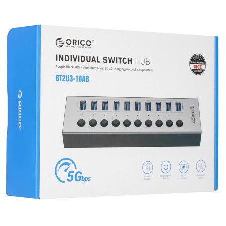 Док-станция ORICO BT2U3-10AB-EU-GY-BP серый