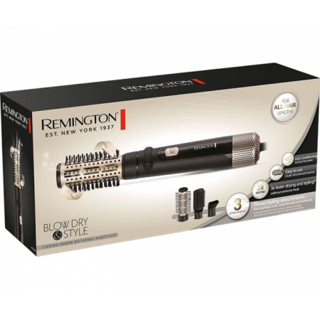 Фен-щетка Remington AS7580 черный, золотой
