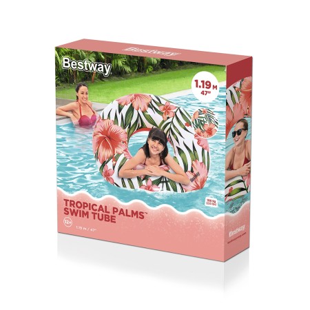 Круг Bestway Tropical Palms (36237) зеленый/красный