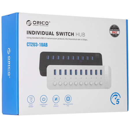 Док-станция ORICO CT2U3-10AB-EU-BK-BP черный