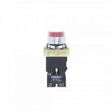 Кнопка открытая ANDELI XB2-BW3471 (XB2-BW3471) красная