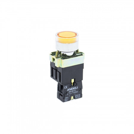 Кнопка открытая ANDELI XB2-BW3571 (XB2-BW3571) жёлтая