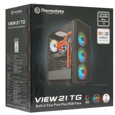 Корпус Thermaltake View 21 TG RGB (CA-1I3-00M1WN-05) черный