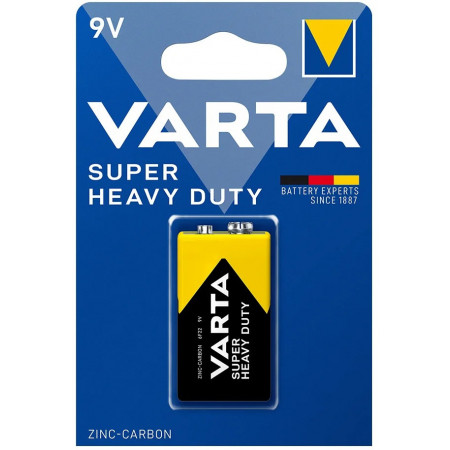 Батарейка Varta 9V 6F22 крона [6F22 (9V)] 1 шт желтый/черный