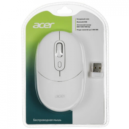 Мышь беспроводная Acer OMR301 (ZL.MCECC.01U) белый
