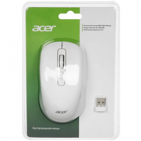Мышь беспроводная Acer OMR309 (ZL.MCECC.02Z) белый