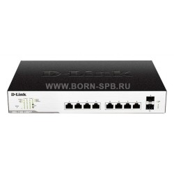Коммутатор D-Link EasySmart DGS-1100-10MPP (DGS-1100-10MPP/B1A) черный
