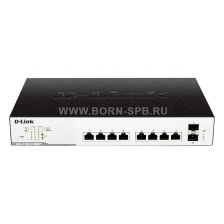 Коммутатор D-link DGS-1100-10MPP/B1A черный