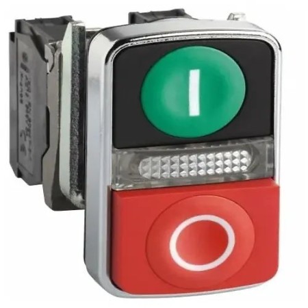 Кнопка двойная Schneider Electric XB4BW73731B5 (XB4BW73731B5) красный/зеленый