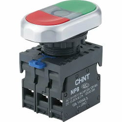 Двойная кнопка управления CHINT NP8-11SD (667174) красный