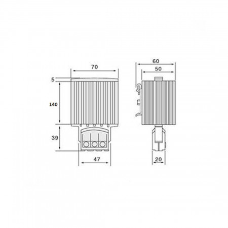Обогреватель шкафной iPower HG140 100W черный