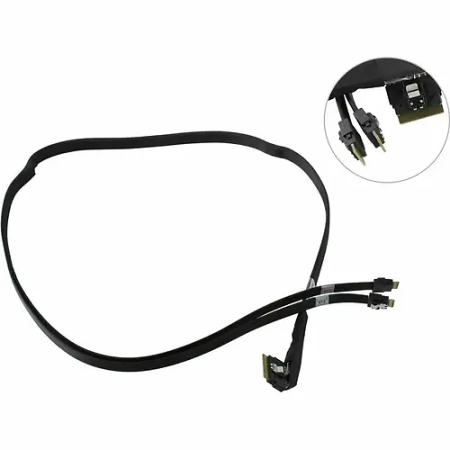 Кабель SlimSAS x8 - 2x4 Supermicro CBL-SAST-1296F-100 1м черный