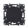 Выключатель Legrand Niloe Step 863508 2х клавишный черный