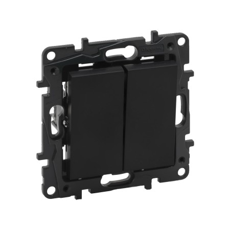 Выключатель Legrand Niloe Step 863508 2х клавишный черный