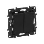 Выключатель Legrand Niloe Step 863508 2х клавишный черный