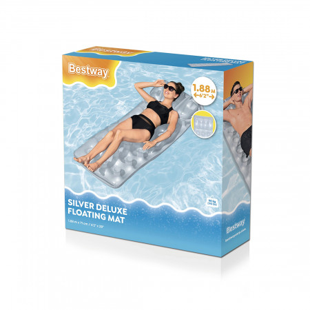 Матрас надувной BESTWAY Silver Deluxe (43024) серый 188х71х25см