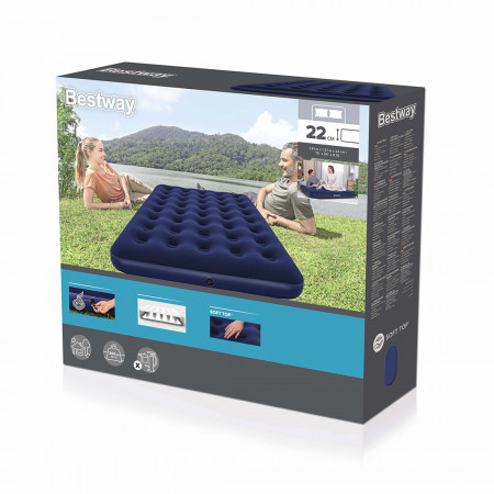 Матрас надувной BESTWAY Classic (Full) (67002) синий 191х137х22см