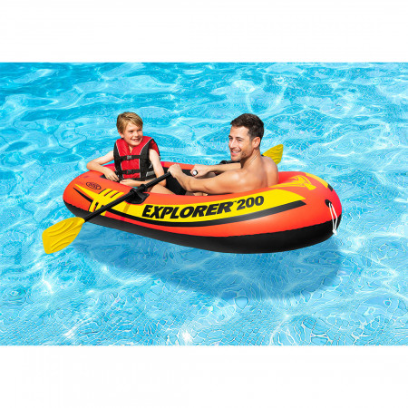 Надувная лодка INTEX Exlorer 200 set (58331NP) оранжевая