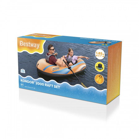 Надувная лодка BESTWAY Kondor 2000 Set (61142) оранжевая