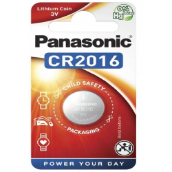 Батарейка PANASONIC CR-2016/1B дисковая [CR-2016/1B] (CR-2016EL/1B) 1 шт серебристый