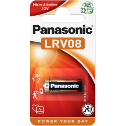 Батарейка PANASONIC LRV08/1B A23 [LRV08/1B] (LRV08L/1BE) 1 шт золотистый/черный