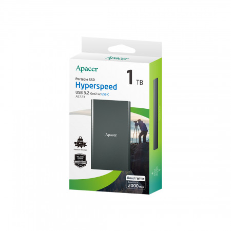 1 TБ Внешний SSD диск Apacer AS723 (AP1TBAS723B-1) черный