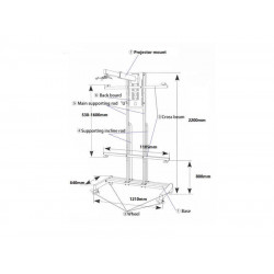 Мобильная стойка для интерактивных досок INTECH WJ2200B черный