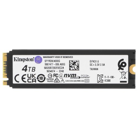 4 ТБ SSD диск Kingston Renegade (SFYRDK/4000G) черный