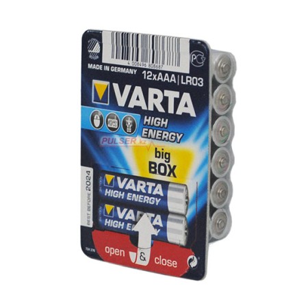 Батарейки Varta LR03/MN2400 AAA [LR03] (4903-2) 12шт серебристо-синий