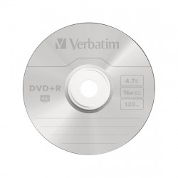 DVD-Диск Verbatim 43500 DVD+R, 4.7 ГБ, 16х, 25 шт серый