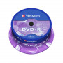 DVD-Диск Verbatim 43500 DVD+R, 4.7 ГБ, 16х, 25 шт серый
