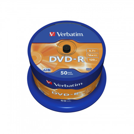 DVD-диск Verbatim 43548 DVD-R, 4.7 ГБ, 16х, 50шт серый