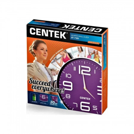 Часы настенные Centek CT-7101 фиолетовый