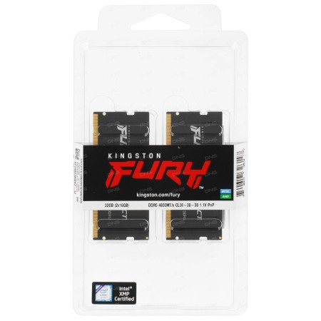 Оперативная память Kingston FURY Impact (KF548S38IBK2-32) 32 ГБ черный