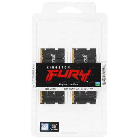 Оперативная память Kingston FURY Impact (KF548S38IBK2-32) 32 ГБ черный